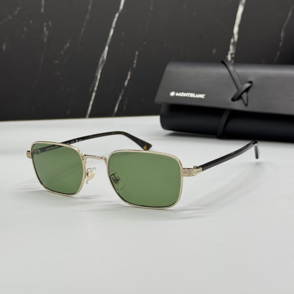 NEW MONTBLANC SUNGLASSES MEN BLACK GREEN EYEWEAR MONTBLANC MB0339S 002